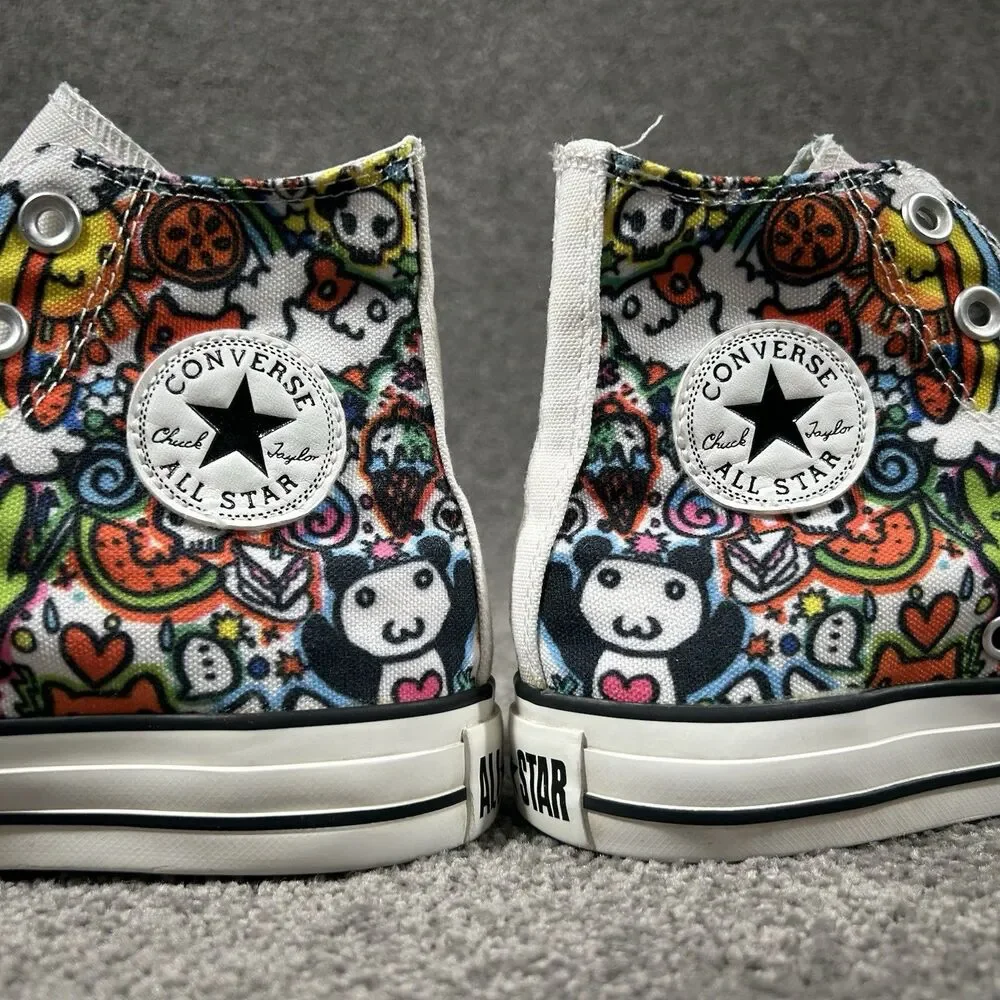 Converse Chuck Taylor All Star Hi 116900F Women’s Sz 6 Doodles Skate Shoes Used